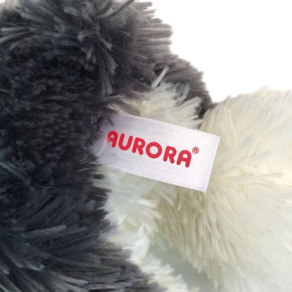 Aurora Flopsie Edwin Sheepdog Plush 12" Grey White Puppy Dog Stuffed Animal Toy - Picture 7 of 8